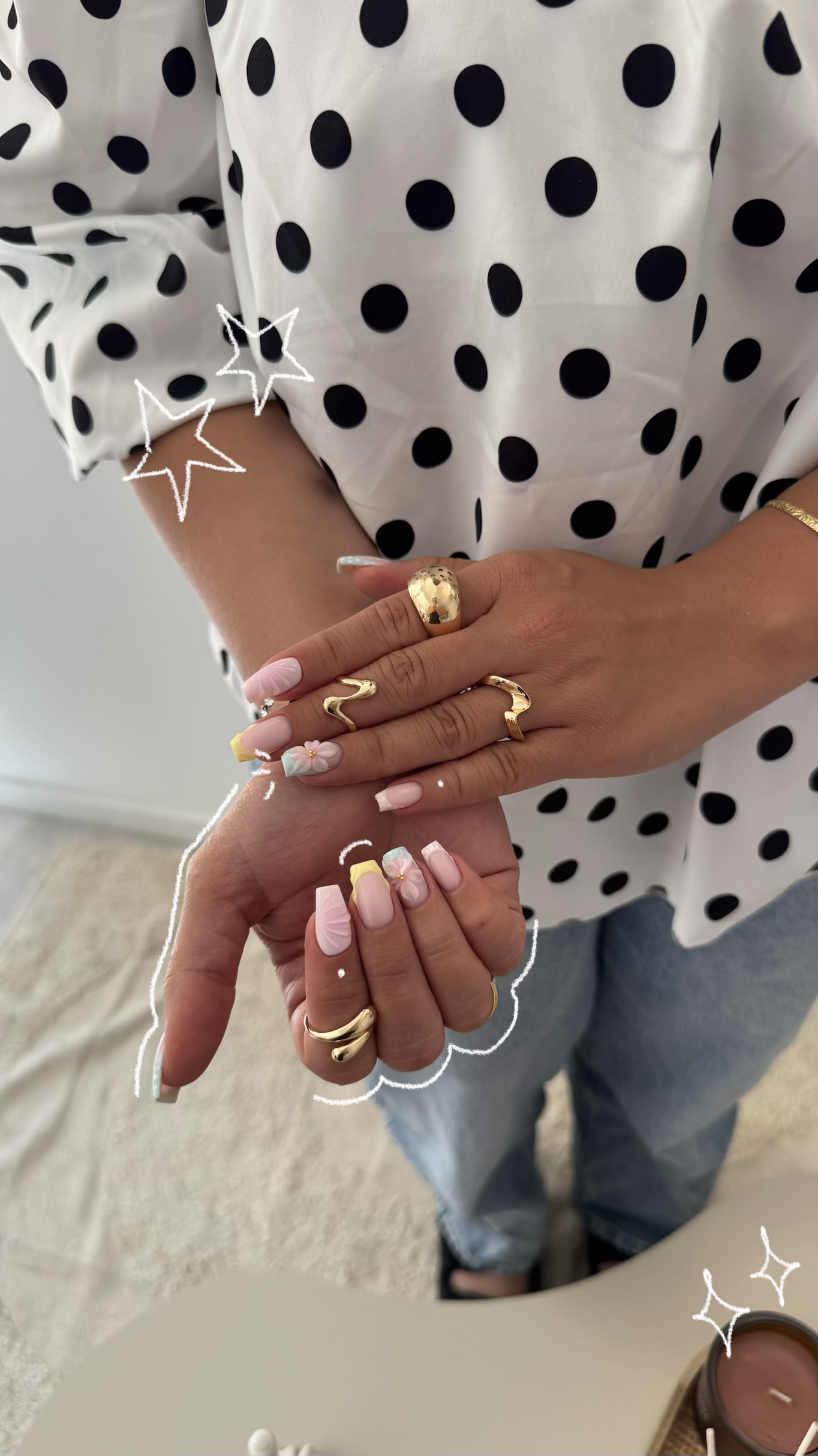 Exemple de nail art complexe niveau 1