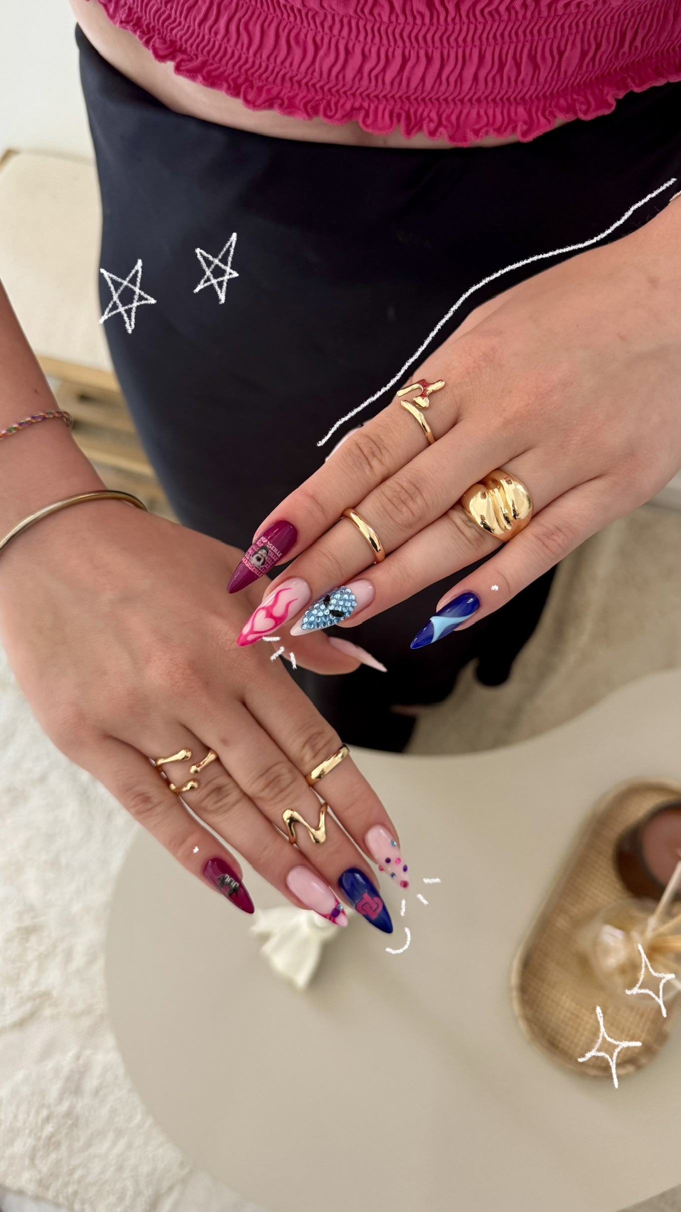 Exemple de nail art complexe niveau 2